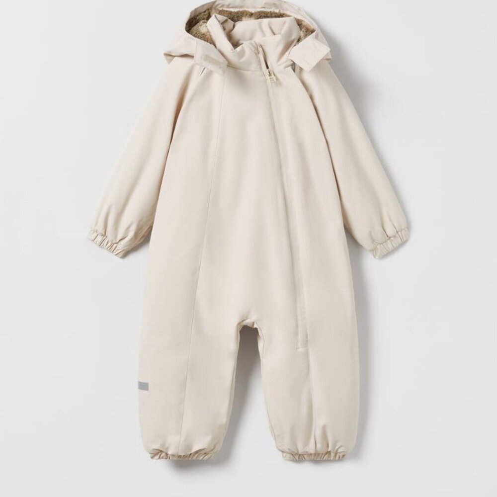 Fleece Lined, Water Repellent Padded Jumpsuit from Zara, size 18-24 months
